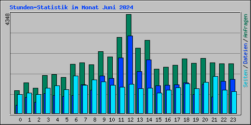 Stunden-Statistik im Monat Juni 2024