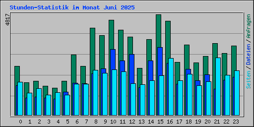 Stunden-Statistik im Monat Juni 2025