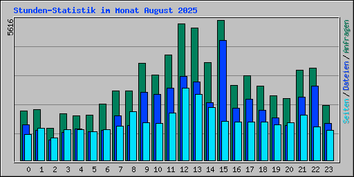 Stunden-Statistik im Monat August 2025